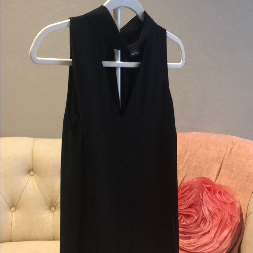 Black sleeveless blouse